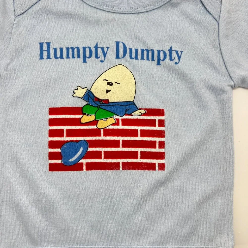 Humpty Dumpty Baby T Shirt Baby Blue by Mother Goose 9 to 18 months NEW - Picture 3 of 7